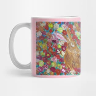 Hare among Roses Mug